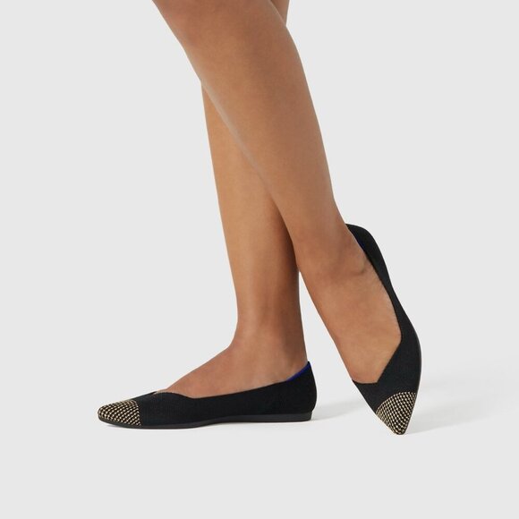 Rothy's Gone Wild: Rothy's The Point Flats in Licorice - Picture 3 of 12